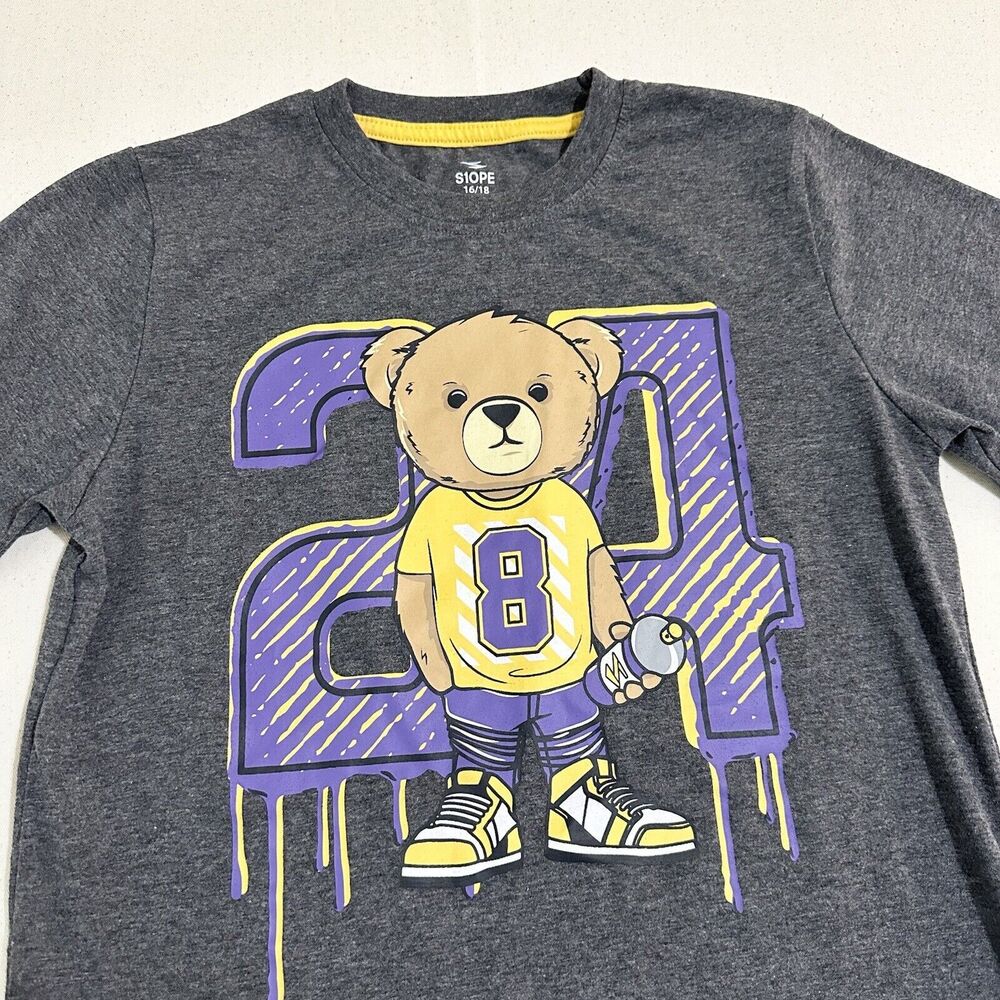 8 & 24 Kobe Bryant Lakers color's Bear shirt Youth 16/18 Shirt